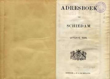 Adresboek van Schiedam 1929 deel 1 - Gemeente Schiedam