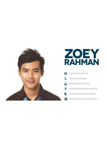 My Resume - Zoey Rahman Club