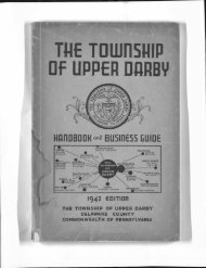 Township of Upper Darby Handbook 1942 - Delaware County PA ...