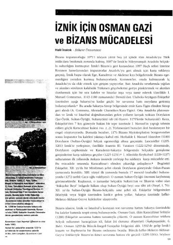 İZNiK iCiN OSMANGAZi VE BiZANS