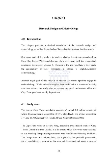 grammatical constraints and motivations for - University of the ...