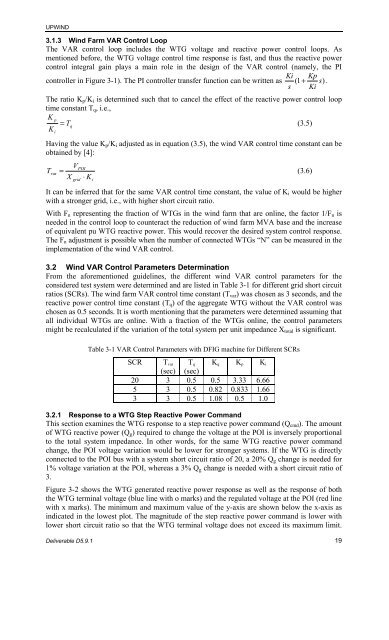 Impact of Drivetrain on Wind Farm VAR Control - Upwind