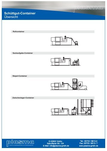 Schüttgut-Container Übersicht - plasma GmbH