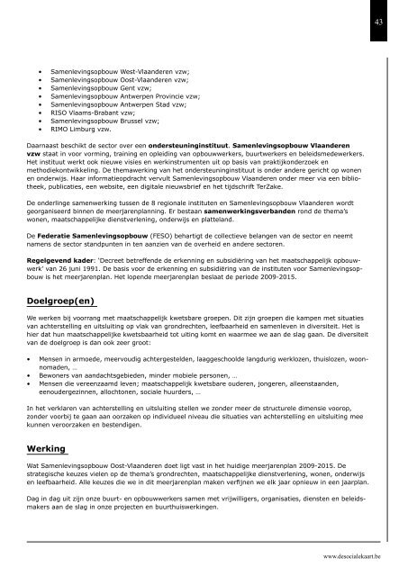 syllabus - Sociale Plattegrond Oost-Vlaanderen 2010