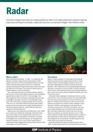 Few technologies have been as widely applied as radar. From ...