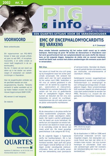 emc of encephalomyocarditis bij varkens voorwoord - Versele-Laga