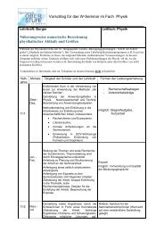 Vorschlag für das W-Seminar im Fach Physik Näherungsweise ...