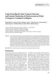Using Floral Baited Colour Traps for Detection and Seasonal ...