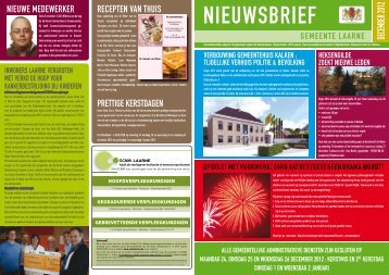 nieuwsbrief december 2012 - Gemeente Laarne