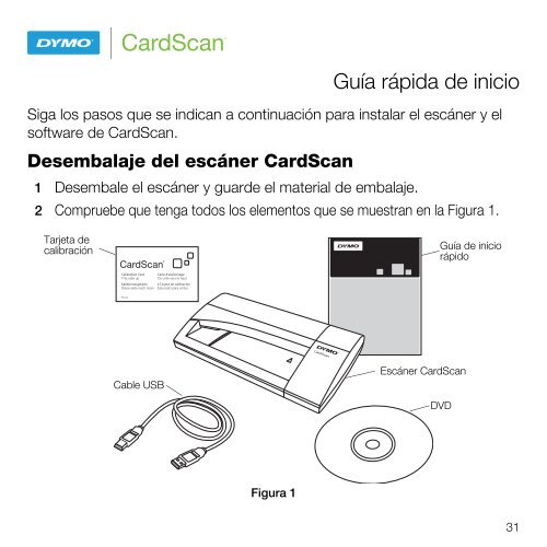 CardScan Executive & Team Quick Start Guide - Dymo