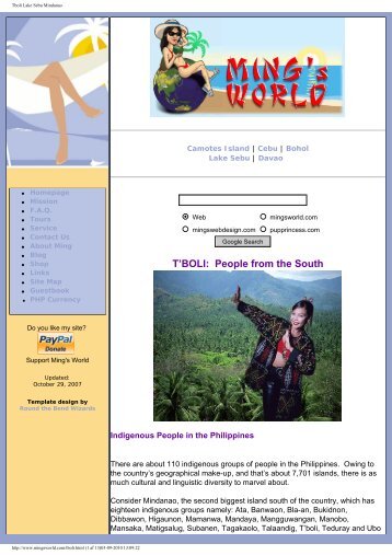 Tboli Lake Sebu Mindanao - The address you have used don´t exist ...