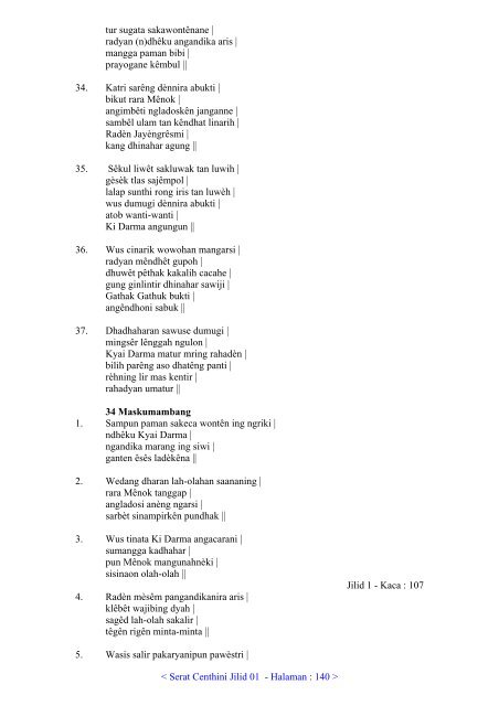 01. Serat Centhini Jilid 01 (PDF) - Adjisaka.com