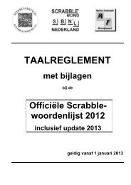 Taalreglement 2013 - Scrabble Bond Nederland