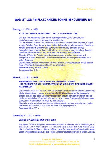 Sonne_ NOVEMBER 2011.pdf - Platz an der Sonne