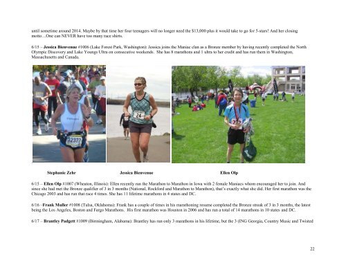 Marathon Maniacs News Letter – June 2004