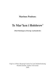 Te Mar'ken i Holsbrow' - Peter Skautrup Centeret - Aarhus Universitet