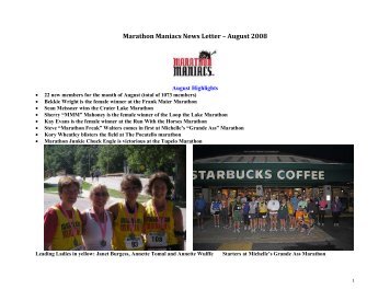 August 2008 - Marathon Maniacs