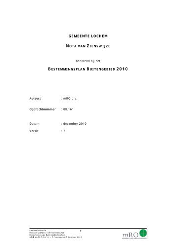 Bijlage 5 Nota van Zienswijzen - Gemeente Lochem