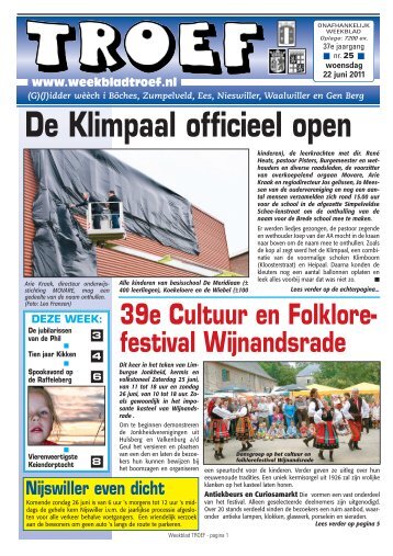 De Klimpaal officieel open - Weekblad Troef