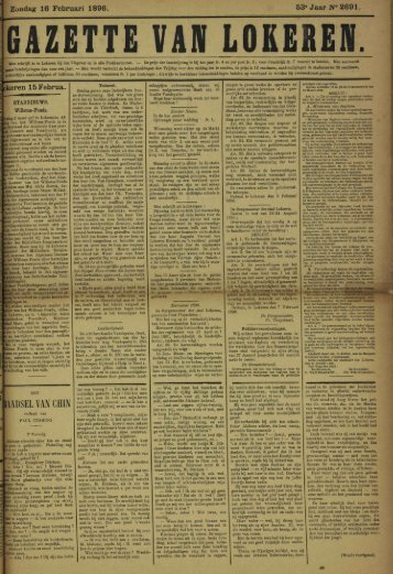 Zondag 16 Februari 1896. 53* Jaar N» 2691. >keren 15Februa.