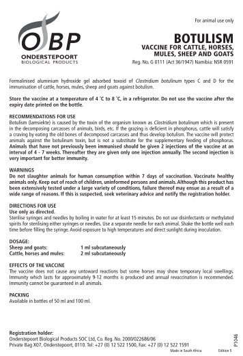 botulism - OBP