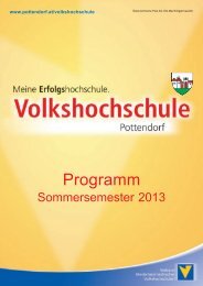 VHS Fr¸hjahrsprogramm 2013.pmd - Marktgemeinde Pottendorf