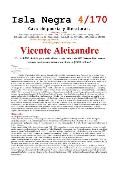 Vicente Pío Marcelino Cirilo Aleixandre y Merlo (Sevilla ... - Il Dialogo