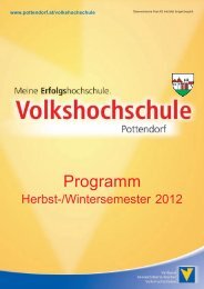 VHS Programm Herbst12.pmd - Marktgemeinde Pottendorf