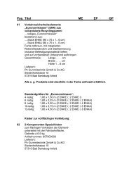 Ausschreibung Euronorm Kissen - Ph Gummitechnik