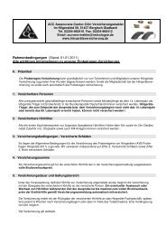 Beitrittserklärung zur Probetragen-Versicherung - ACC Assecuranz ...