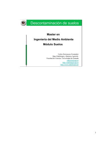 Descontaminación de suelos - Departamento de Edafología ...