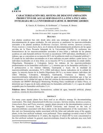 Caracterización del sistema de descontaminación productivo de ...