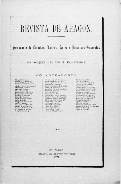 35. Revista de Aragón, año II, número 23 (15 de junio de 1879)