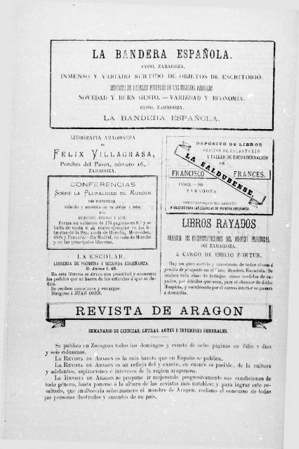 35. Revista de Aragón, año II, número 23 (15 de junio de 1879)