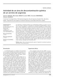 Actividad de un área de descontaminación química de un servicio ...