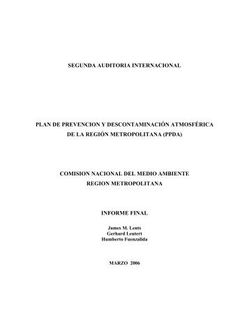 Informe Final Segunda Auditoría PPDA - Sinia