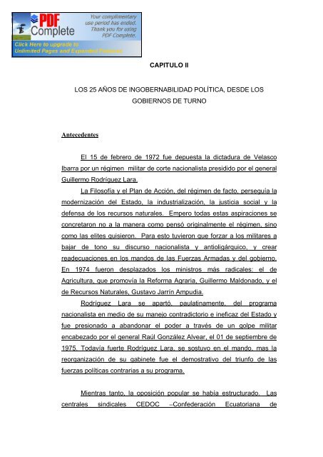 REPUBLICA DEL ECUADOR - Repositorio Digital IAEN