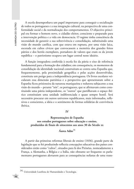 A mirada do outro - Educación en valores