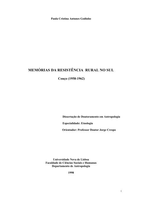Paula Godinho Pdf Run Unl Universidade Nova De Lisboa