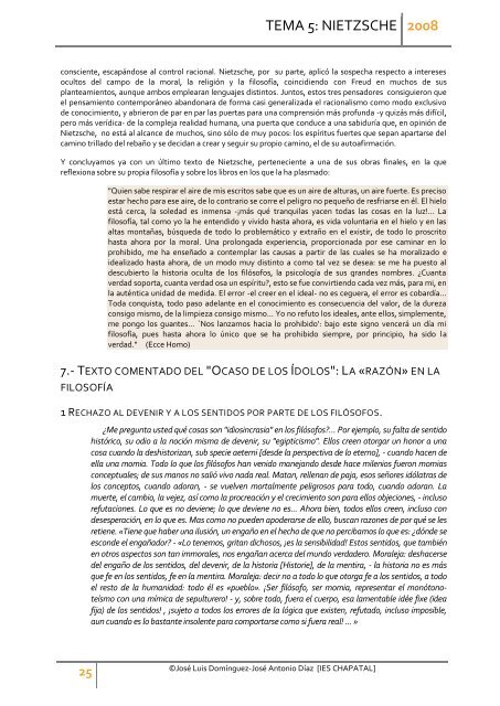 Apuntes tema 5: Nietzsche - Gobierno de Canarias