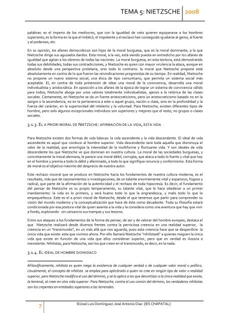 Apuntes tema 5: Nietzsche - Gobierno de Canarias