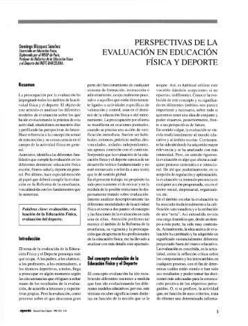 perspectivas de la evaluación en educación física y deporte - apunts