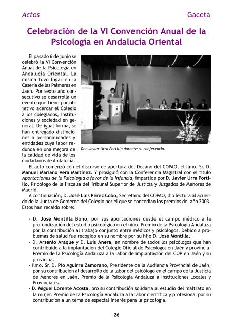 Artículo - Colegio Oficial de Psicólogos de Andalucía Oriental