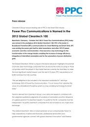 Power Plus Communications is Named in the 2012 Global ...