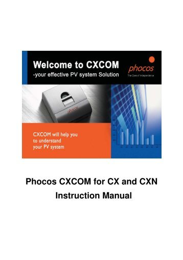 CXCOM Software Instruction Manual - Phocos.com