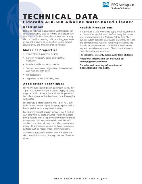 ALK-600 Water-Based Cleaner - PPG Industries