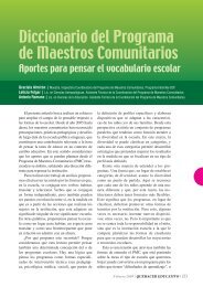Diccionario del Programa de Maestros Comunitarios - Quehacer ...