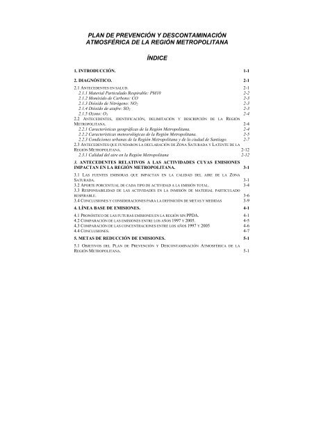 Plan de Prevención y Descontaminación de la Región ... - Sofofa