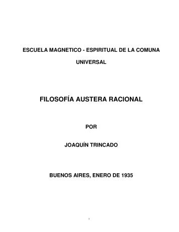 FILOSOFÍA AUSTERA RACIONAL - Tripod