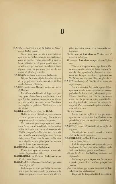 letra b - diccionario de refranes - Español Sin Fronteras